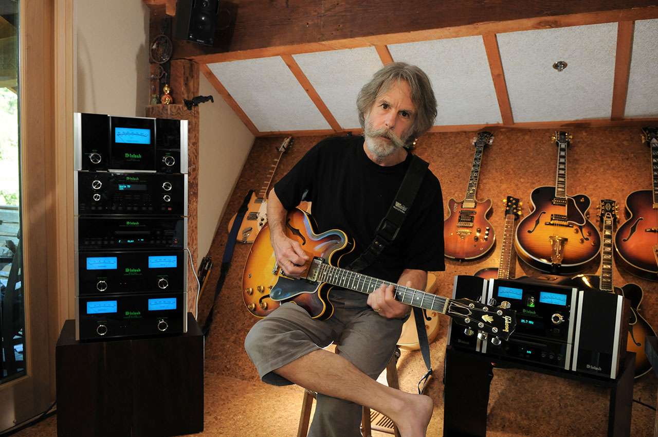 Bob Weir with his McIntosh audio equipment