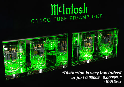 McIntosh C1100 Preamplifier: Extremely Low Distortion