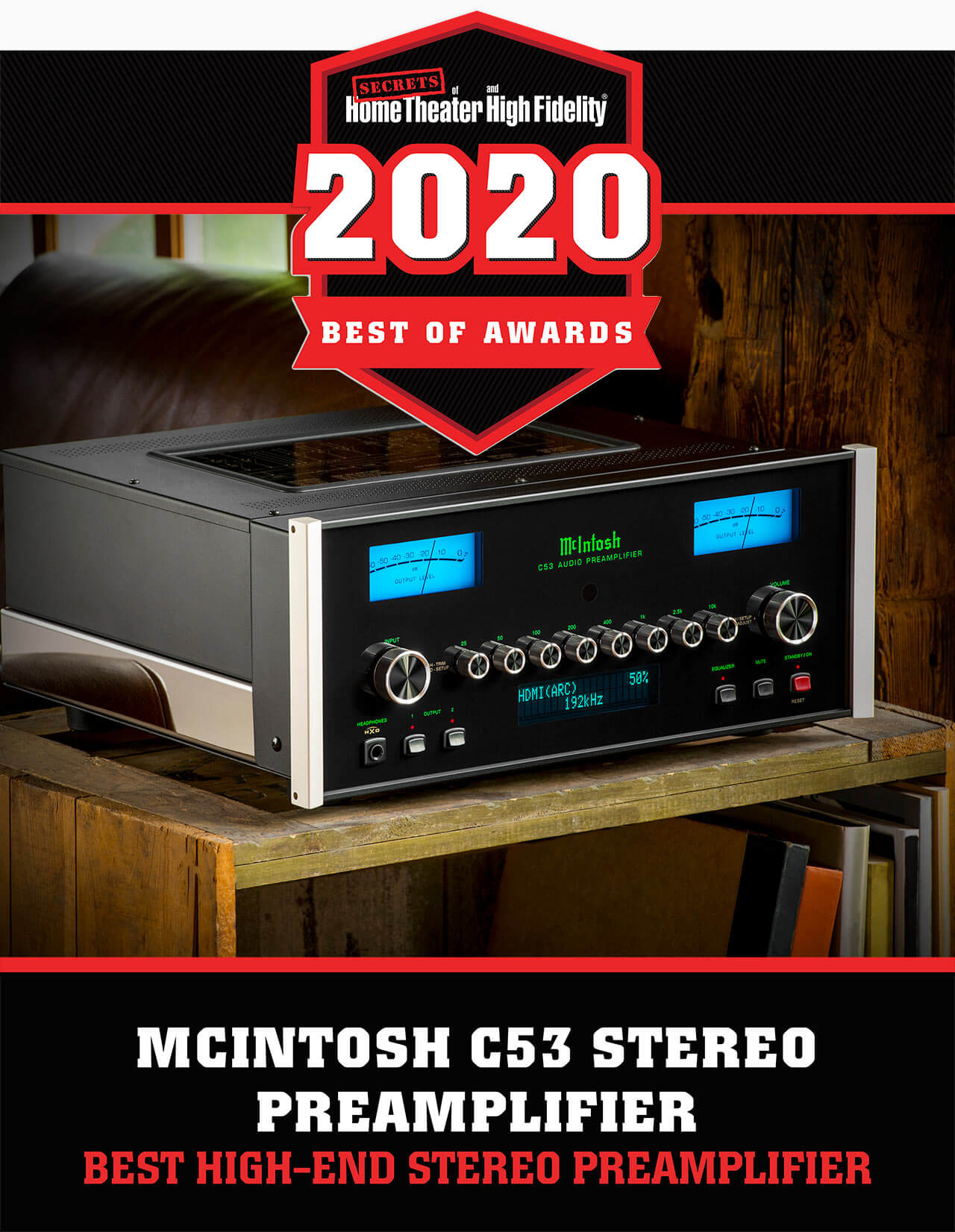 McIntosh C53 Named 2020 Best High-End Stereo Preamplifier
