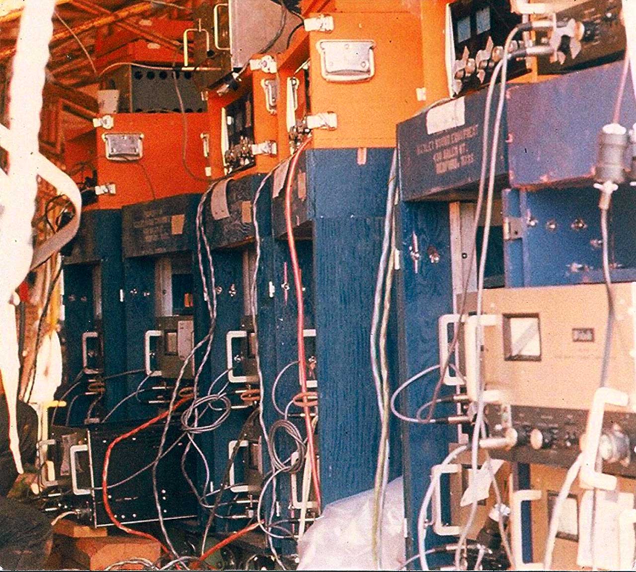 McIntosh amps under the stage at Woodstock