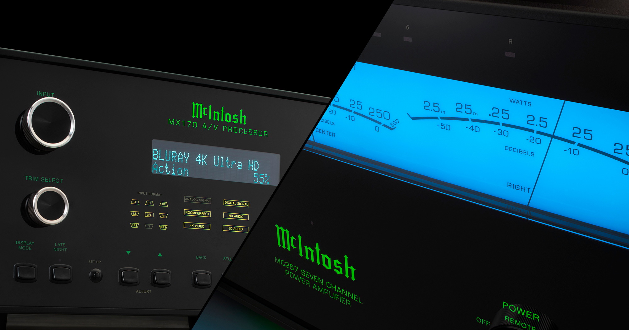 McIntosh - MX170 A/V Processor and MC257 7-Channel Amplifier