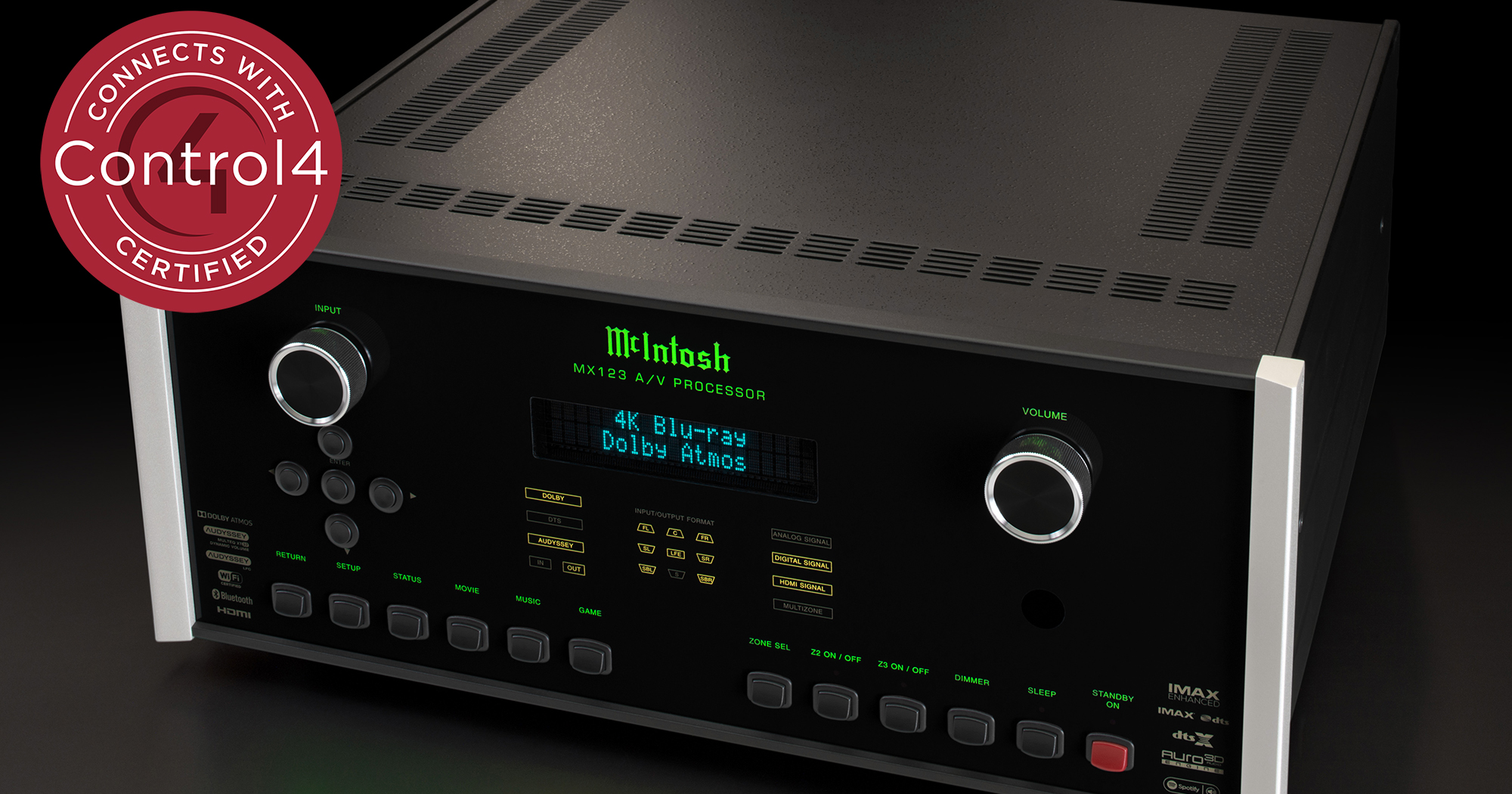 McIntosh MX123 A/V Processor Receives Connects with Control4