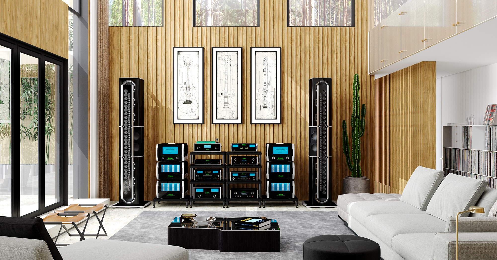 Music system for sales room