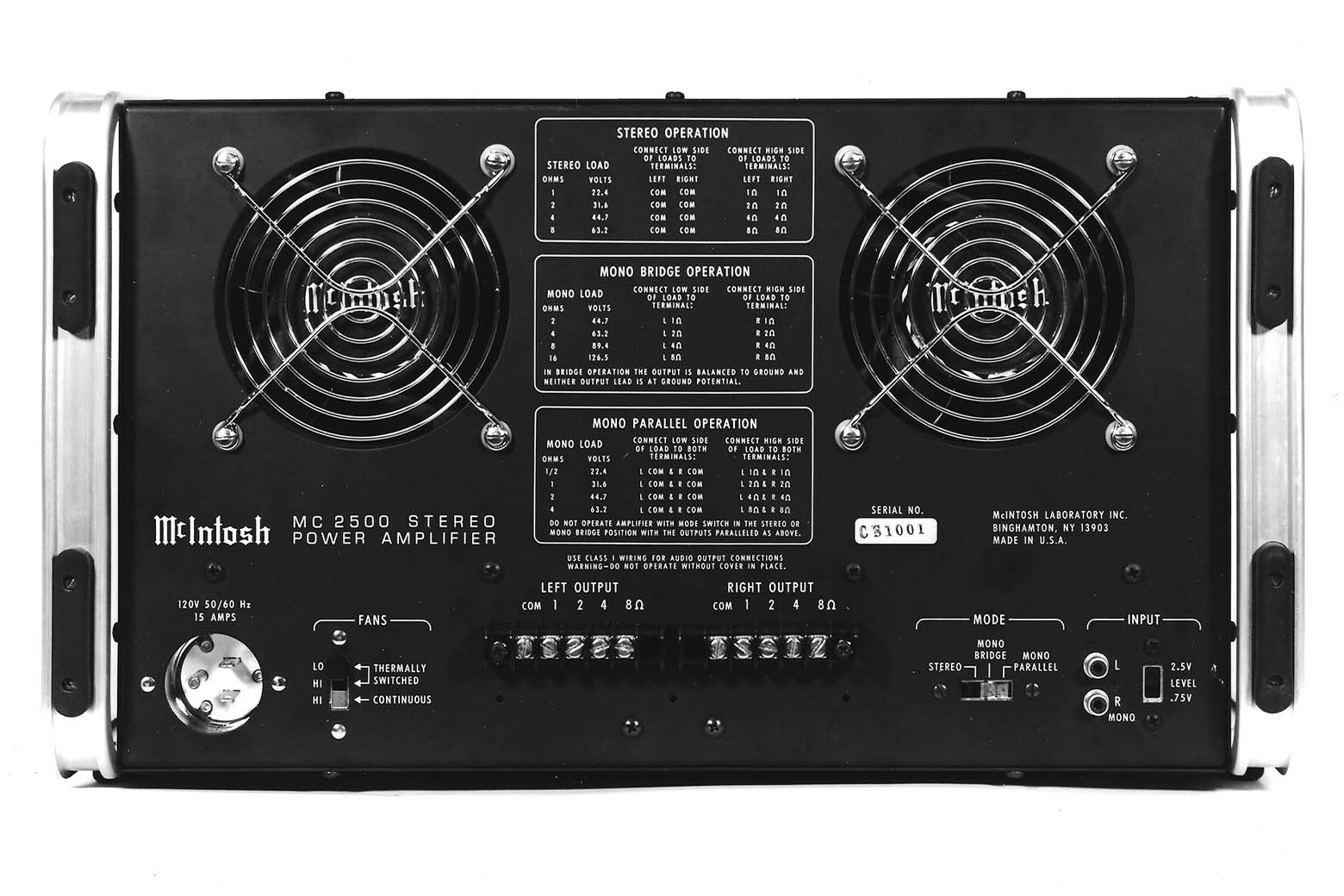 McIntosh MC2500 Amplifier