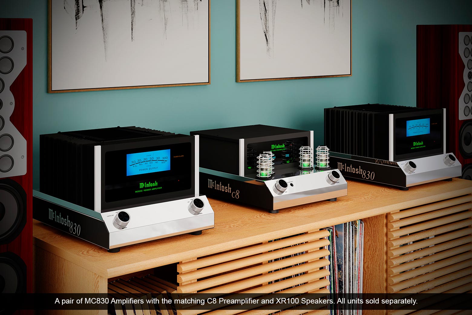 McIntosh MC830 Amplifier and C8 Preamplifier