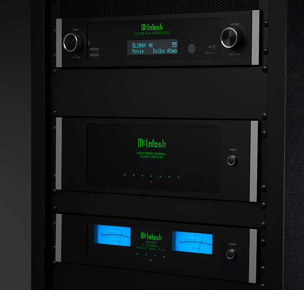 McIntosh MX100 A/V Processor, MI347 Amplifier, MI254 Amplifier