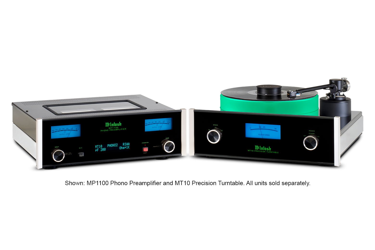 McIntosh MP1100 phono-voorversterker en MT10 precisiedraaitafel